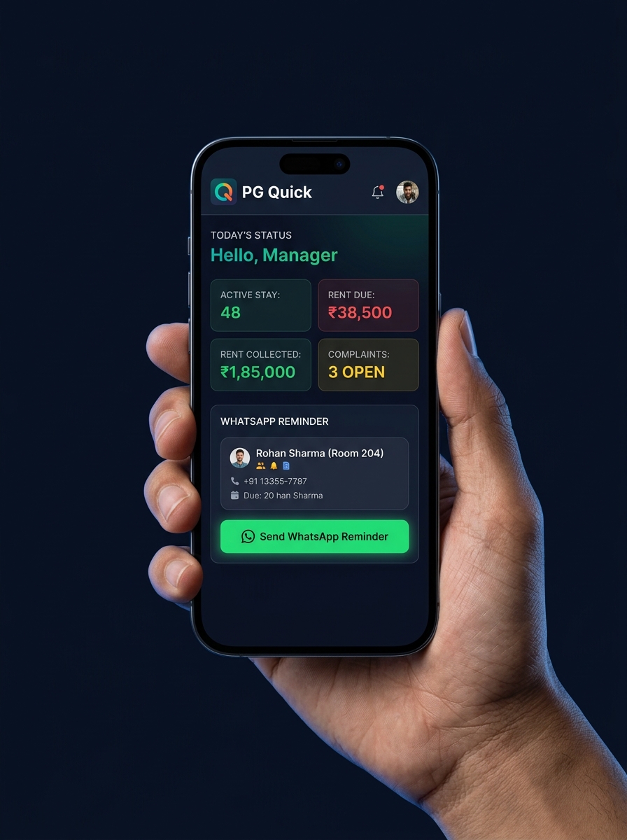 PG Quick Mobile App in Hand